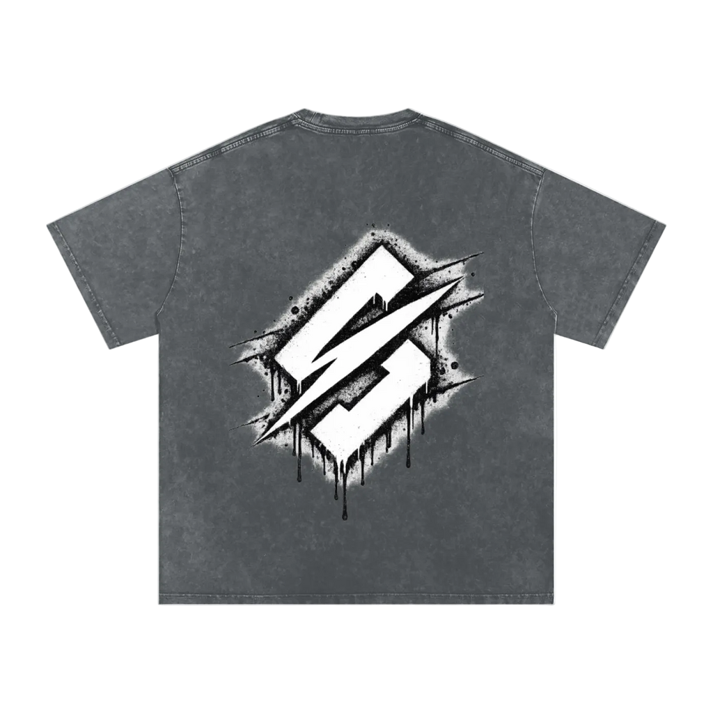 Oblivion Pirate Gray (Graffiti )Snow Washed T-Shirt