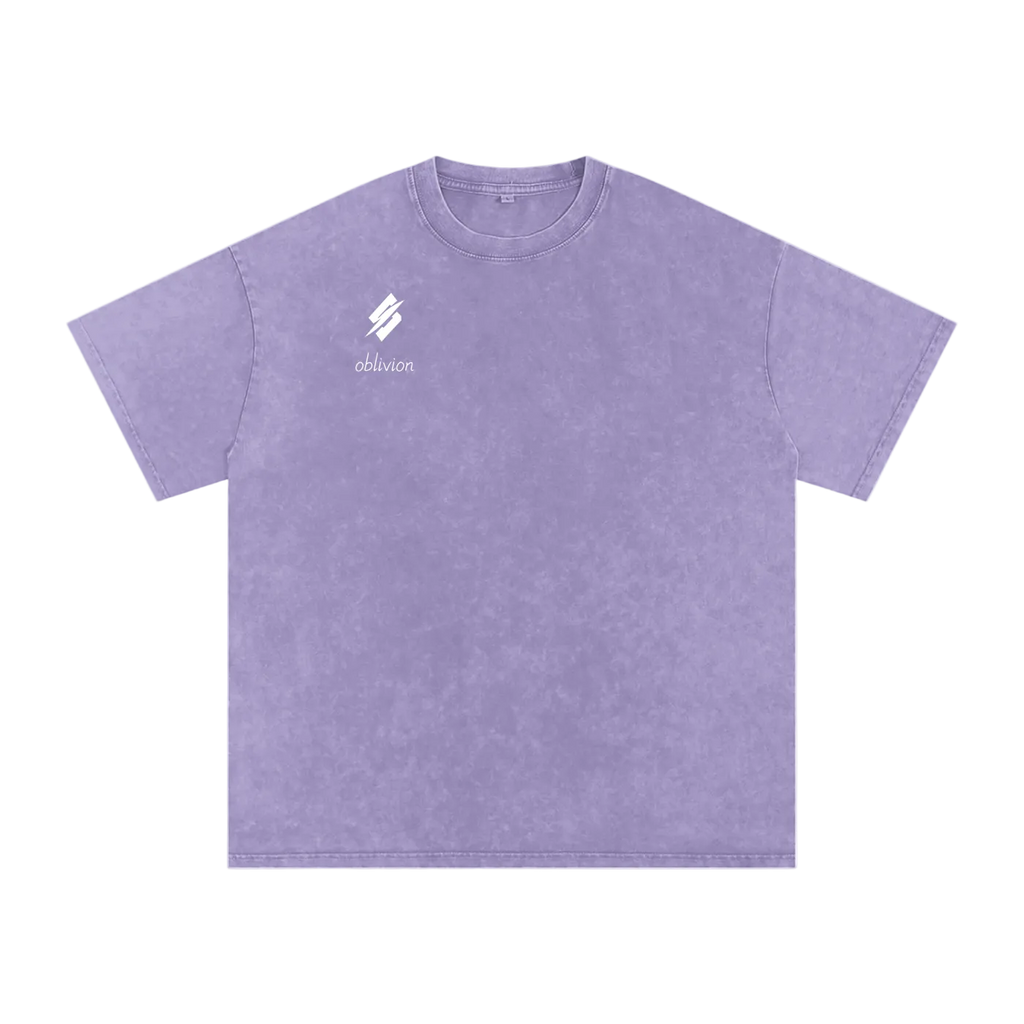 Oblivion Purple Snow Washed Oversized T-Shirt
