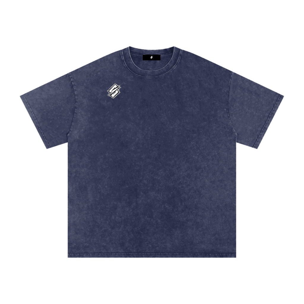 Oblivion Royal Blue (Graffiti )Snow Washed T-Shirt