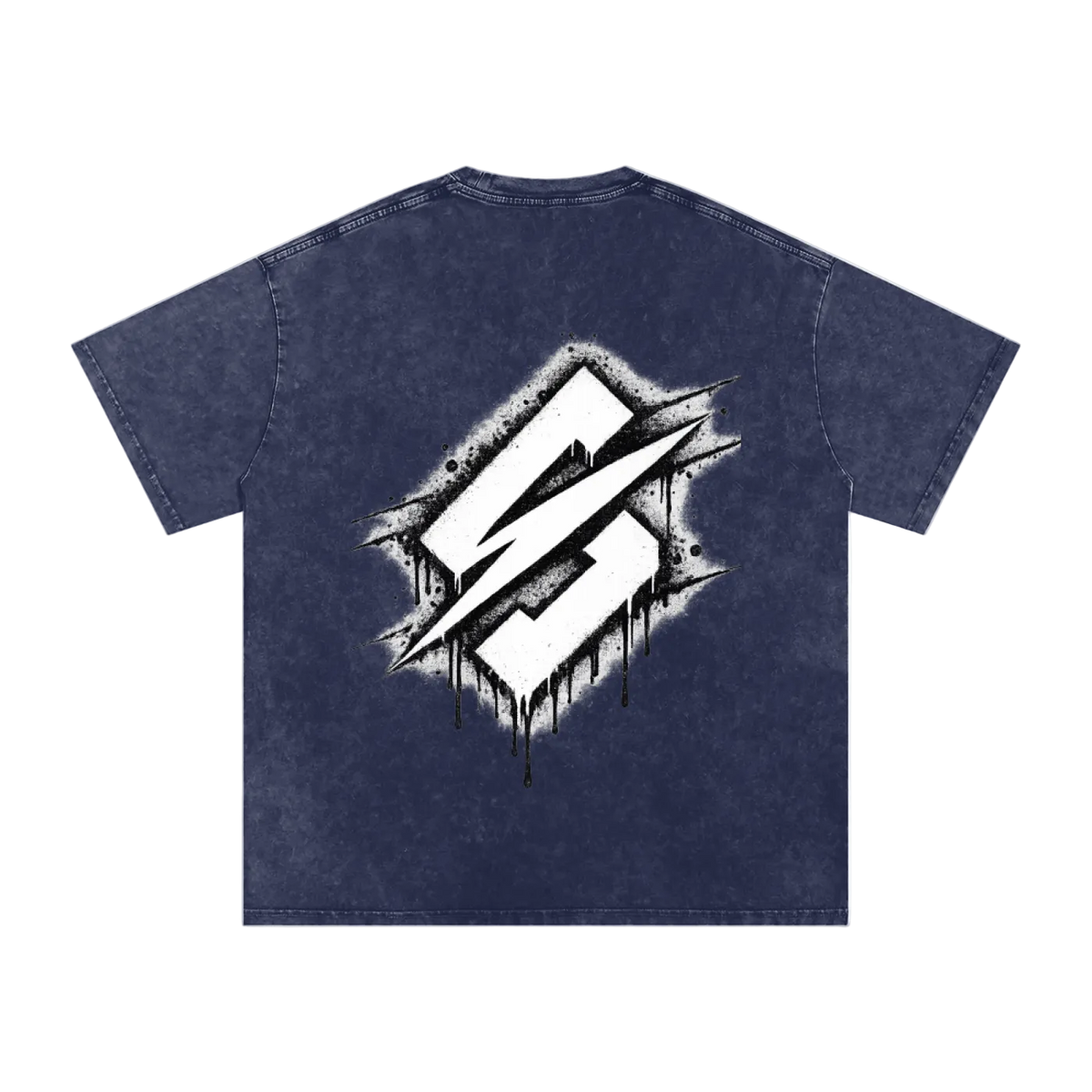 Oblivion Royal Blue (Graffiti )Snow Washed T-Shirt