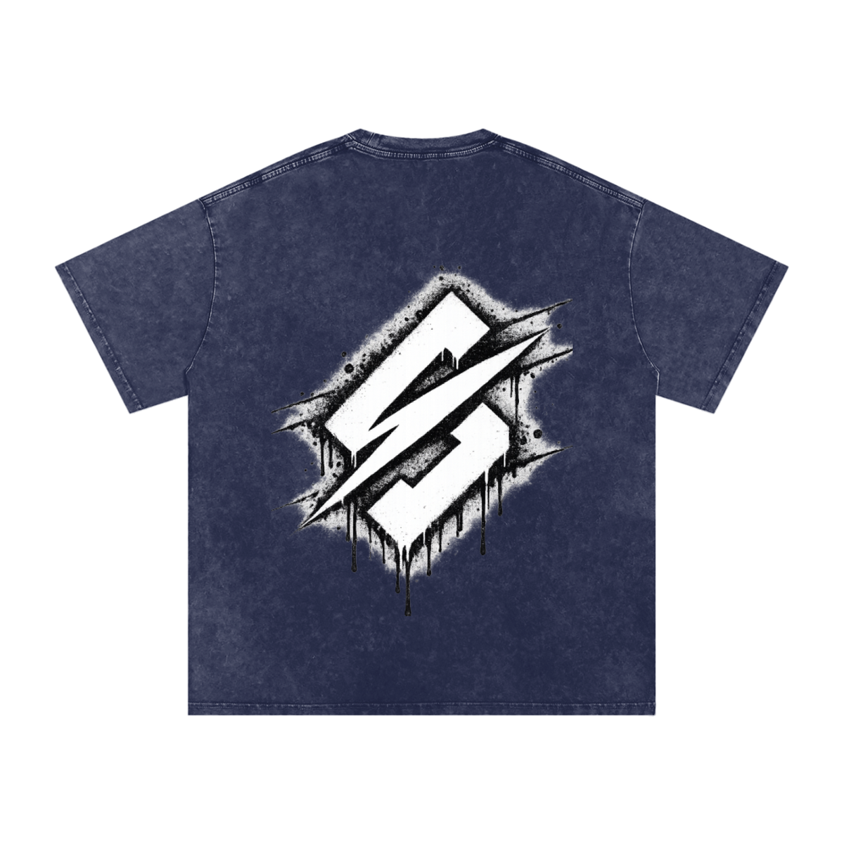 Oblivion Royal Blue (Graffiti )Snow Washed T-Shirt